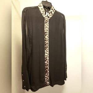 Kirriley Johnston silk hide leopard shirt
